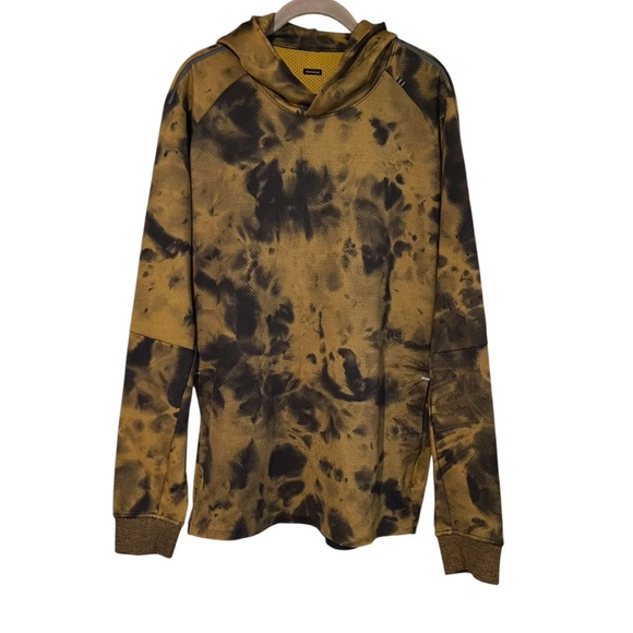 Lululemon Textured Tech Hoodie XL Space Diamond Dye Gold Pullover M3CH0S - Picture 2 of 9